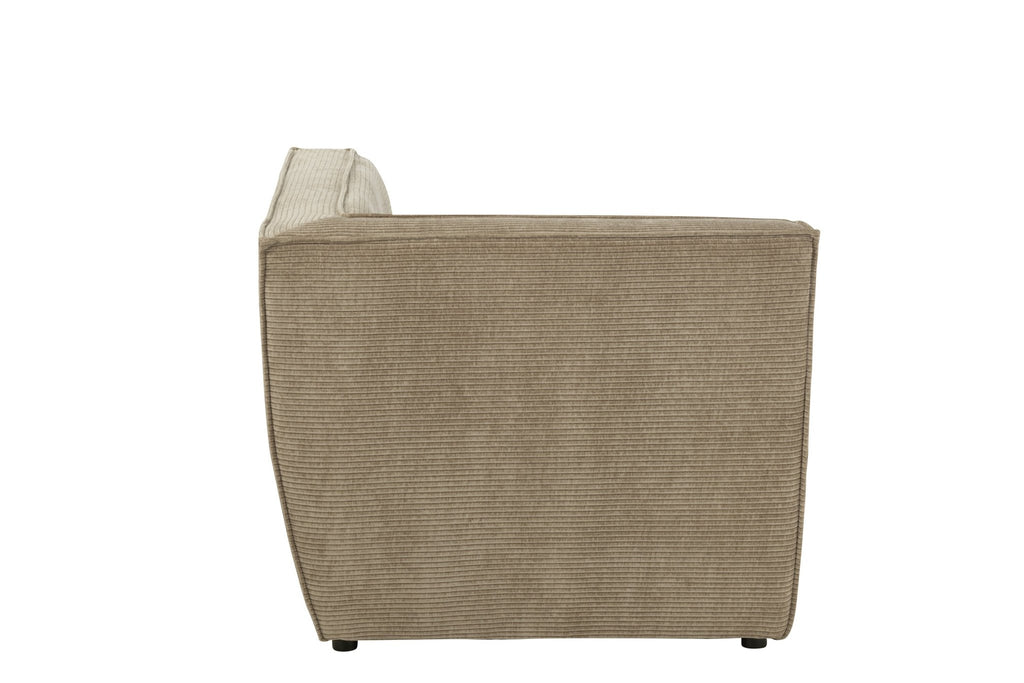 Sofa MONNO moduł narożny taupe sztruks 98x98x83 cm J - LINE