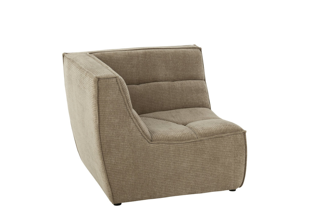 Sofa MONNO moduł narożny taupe sztruks 98x98x83 cm J - LINE