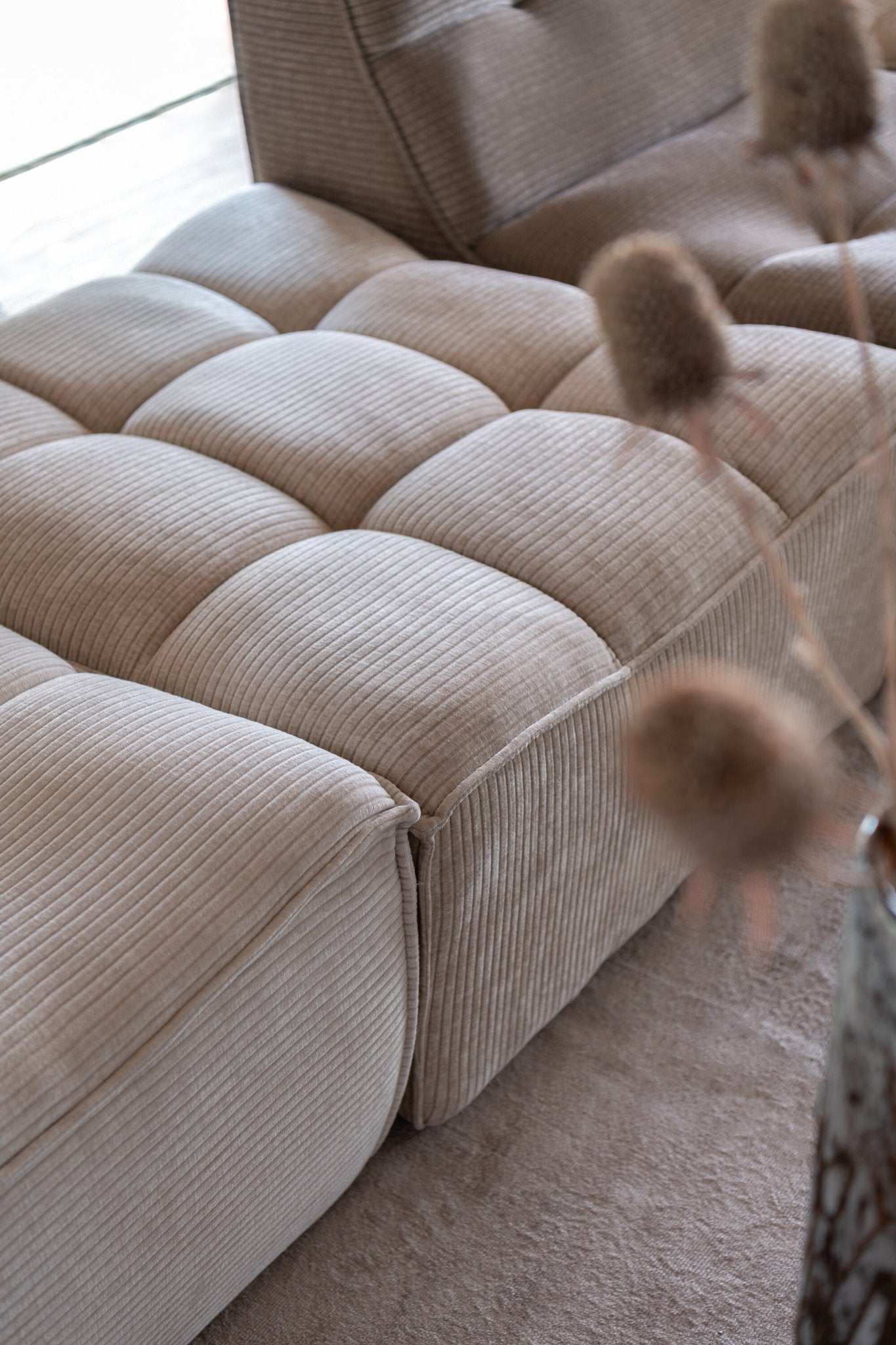 Sofa MONNO moduł taupe sztruks 98x83x83 cm J - LINE