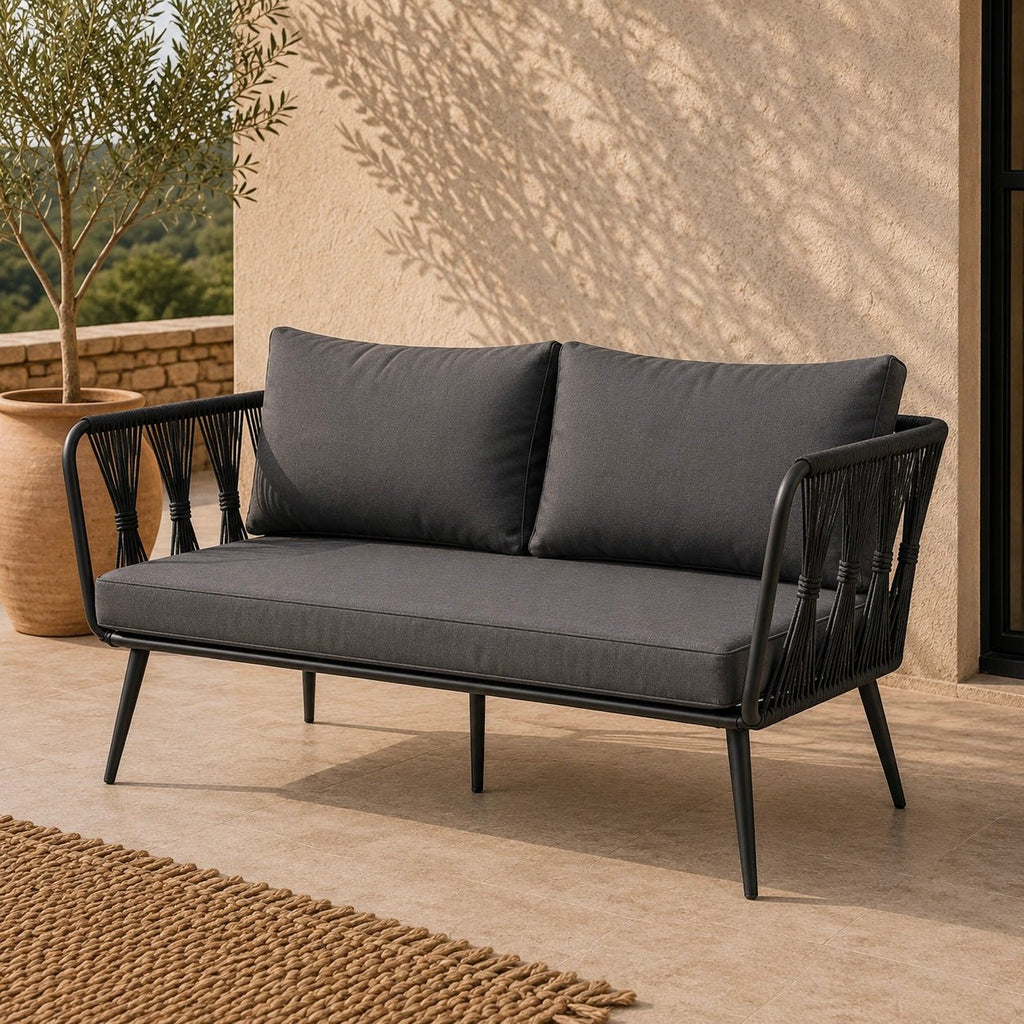 Sofa Pavone czarna metalowa Bloomingville