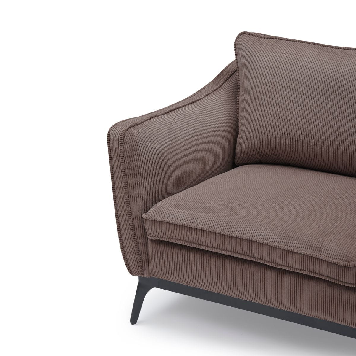 Sofa ze sztruksu Cleo 2 - osobowa 165 cm czekoladowy Zago