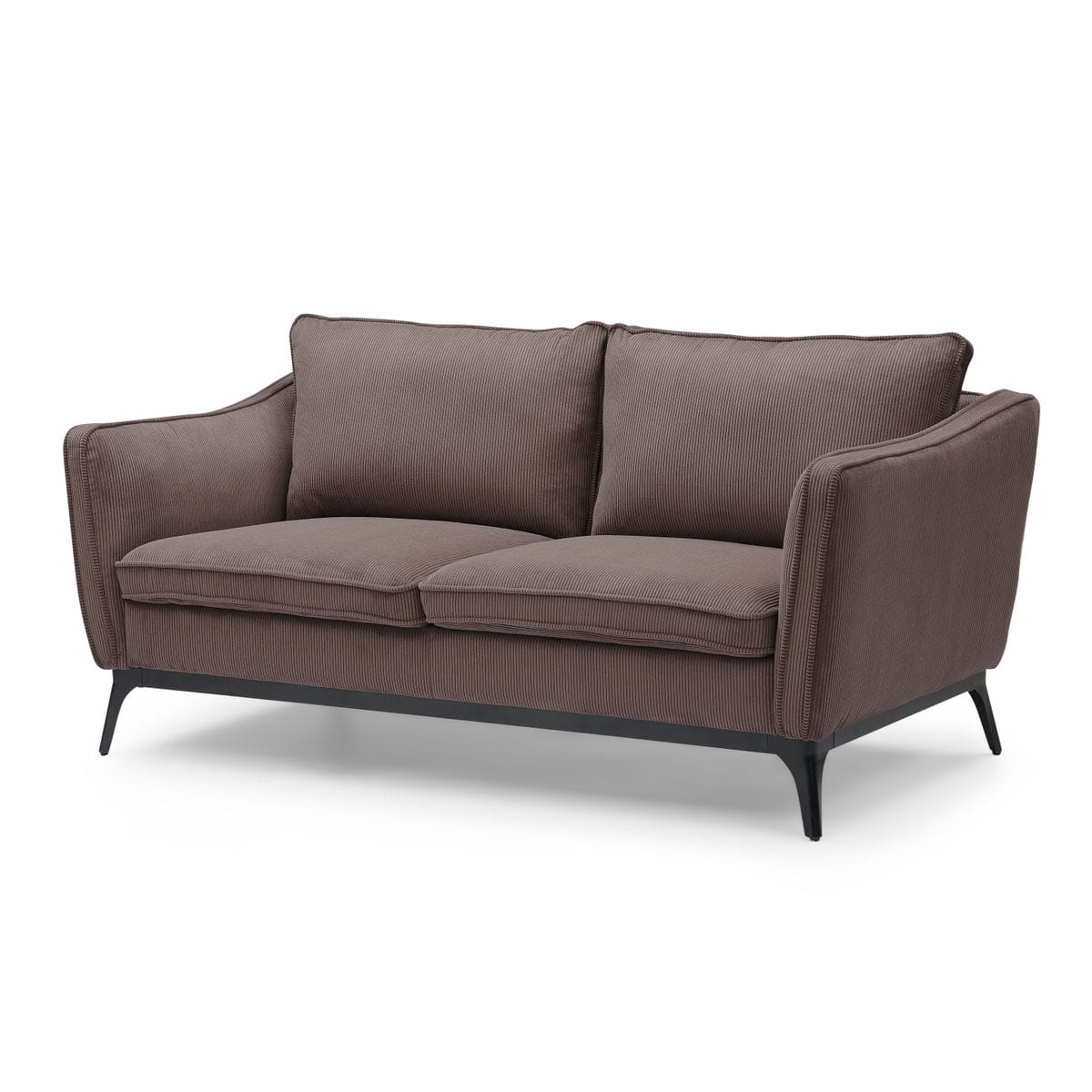 Sofa ze sztruksu Cleo 2 - osobowa 165 cm czekoladowy Zago