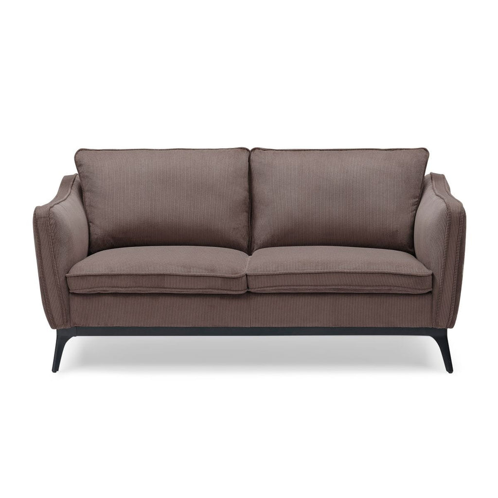 Sofa ze sztruksu Cleo 2 - osobowa 165 cm czekoladowy Zago