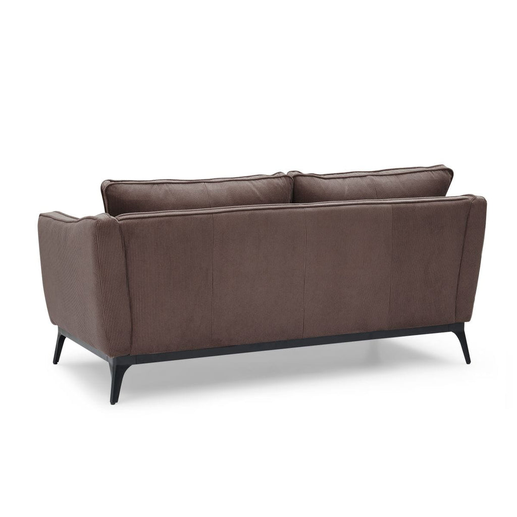 Sofa ze sztruksu Cleo 2 - osobowa 165 cm czekoladowy Zago
