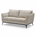 Sofa ze sztruksu Cleo 2 - osobowa 165 cm jasny beż Zago