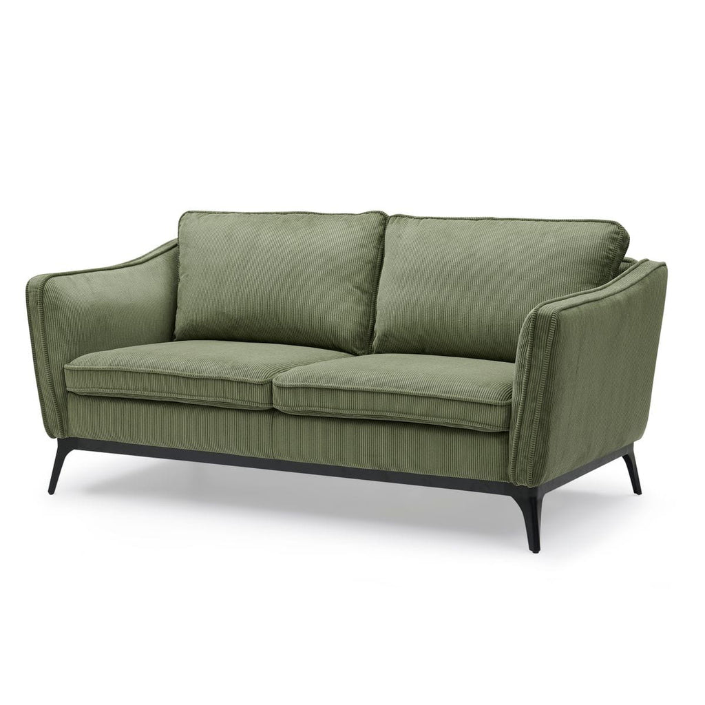 Sofa ze sztruksu Cleo 2 - osobowa 165 cm khaki Zago
