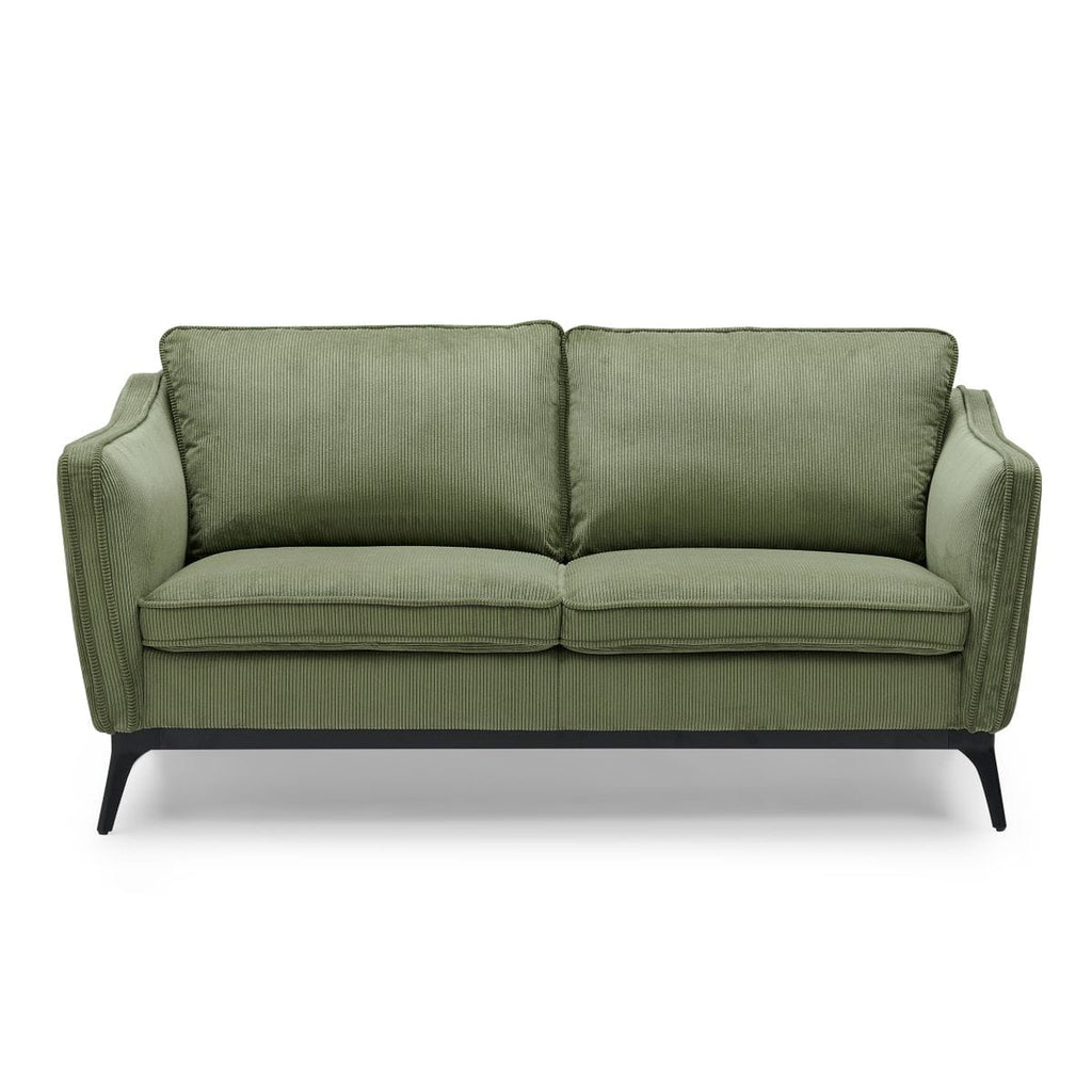 Sofa ze sztruksu Cleo 2 - osobowa 165 cm khaki Zago