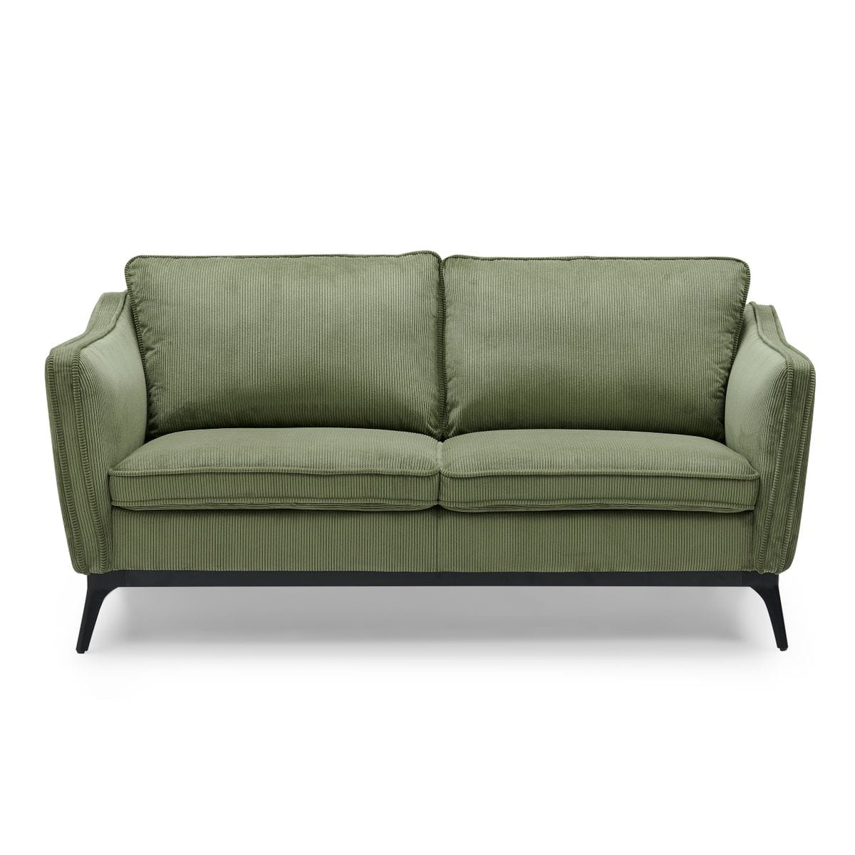 Sofa ze sztruksu Cleo 2 - osobowa 165 cm khaki Zago