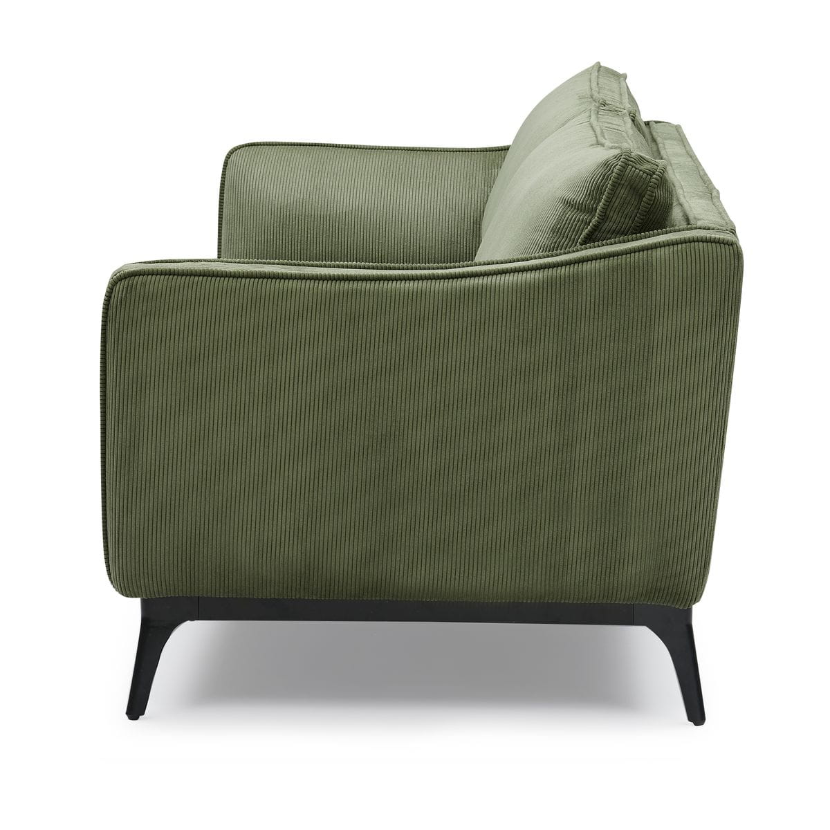 Sofa ze sztruksu Cleo 3 - osobowa 206 cm khaki Zago