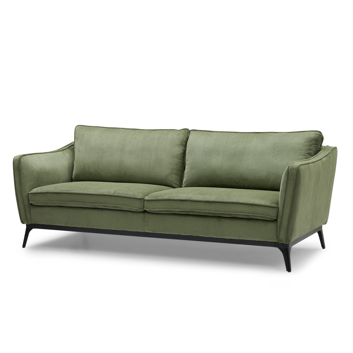 Sofa ze sztruksu Cleo 3 - osobowa 206 cm khaki Zago