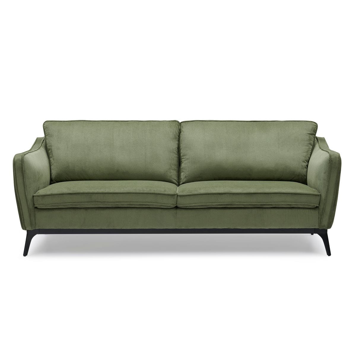 Sofa ze sztruksu Cleo 3 - osobowa 206 cm khaki Zago