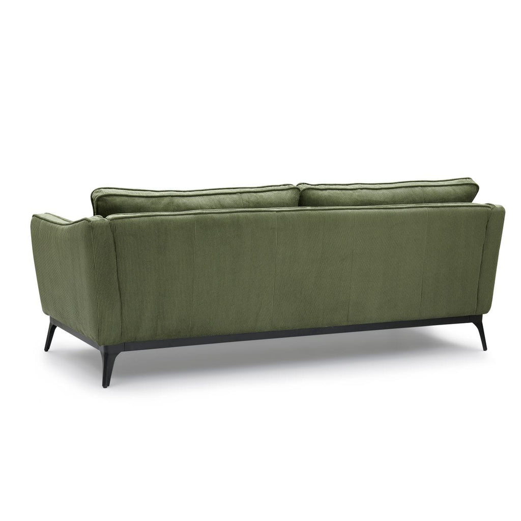 Sofa ze sztruksu Cleo 3 - osobowa 206 cm khaki Zago