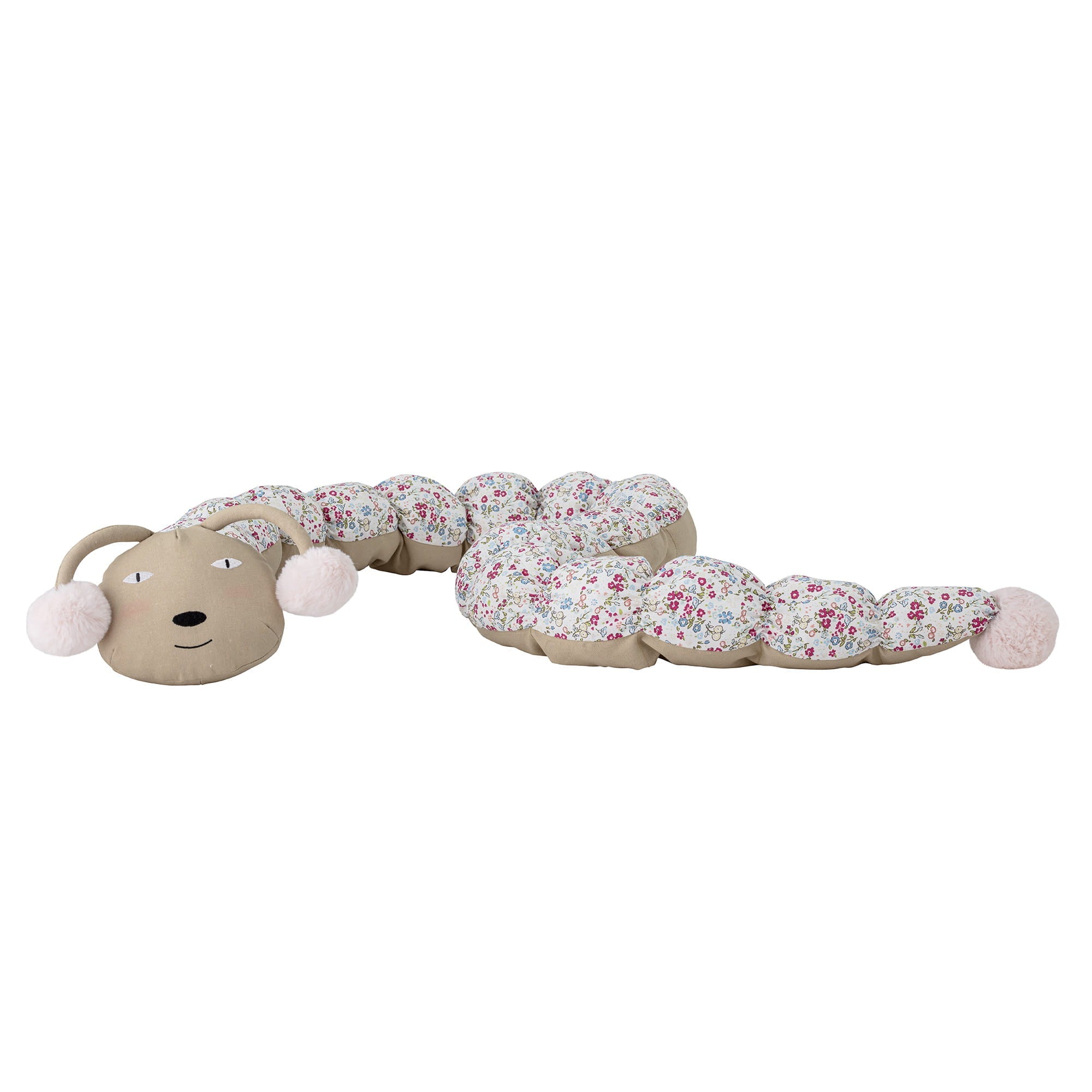 Sofi Pluszak róż bawełna miękka gąsienica 115 cm Bloomingville