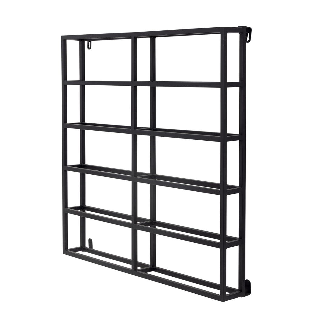 Stojak na wino Magne czarny metalowy 67x67x10 cm Bloomingville