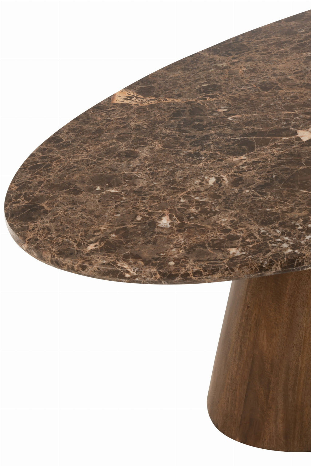 Stół do jadalni EMPERADOR owalny marmur 210x100x77 cm J - LINE