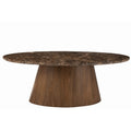 Stół do jadalni EMPERADOR owalny marmur 210x100x77 cm J - LINE
