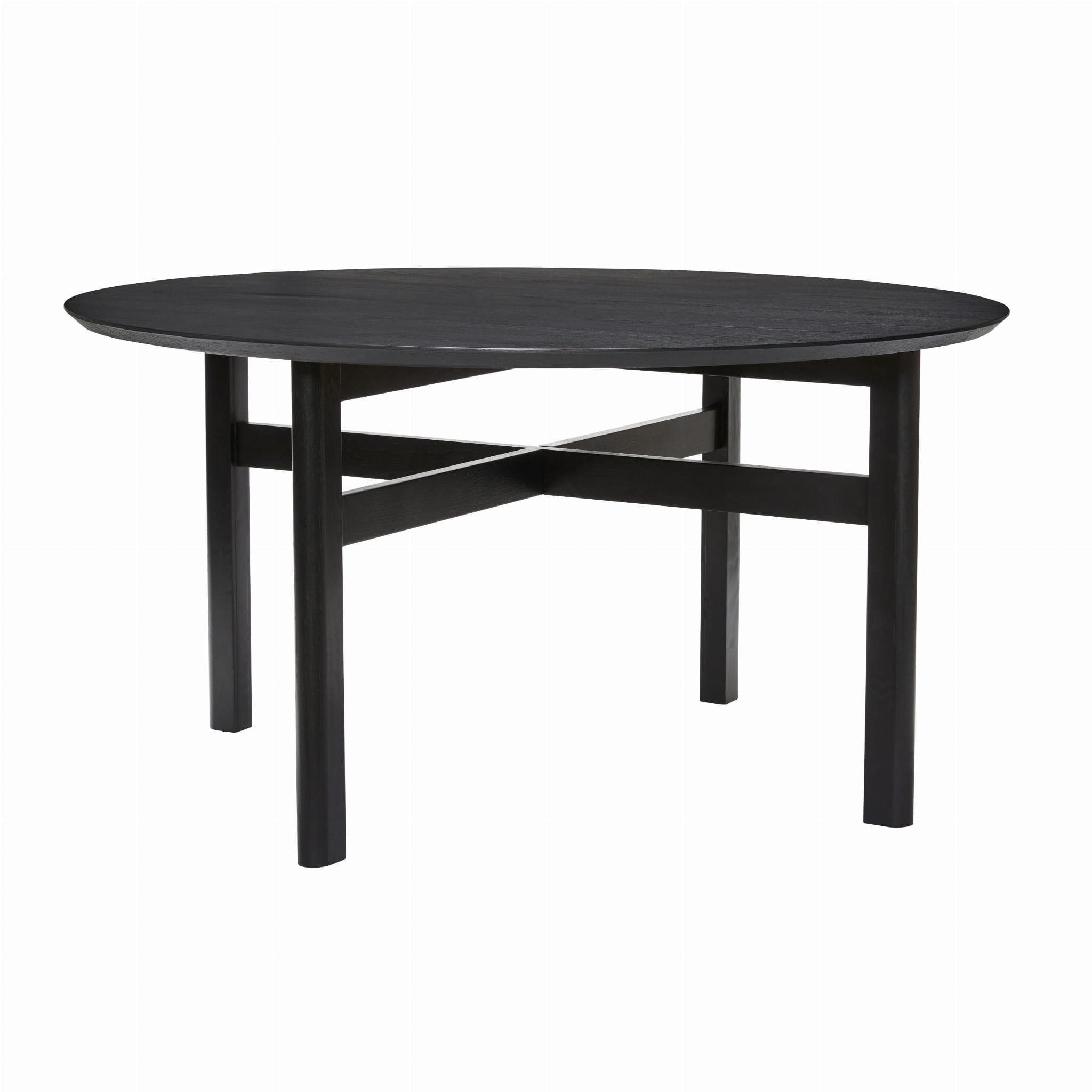 Stół do jadalni Fjord okrągły duży czarny ø140xh74cm Hübsch