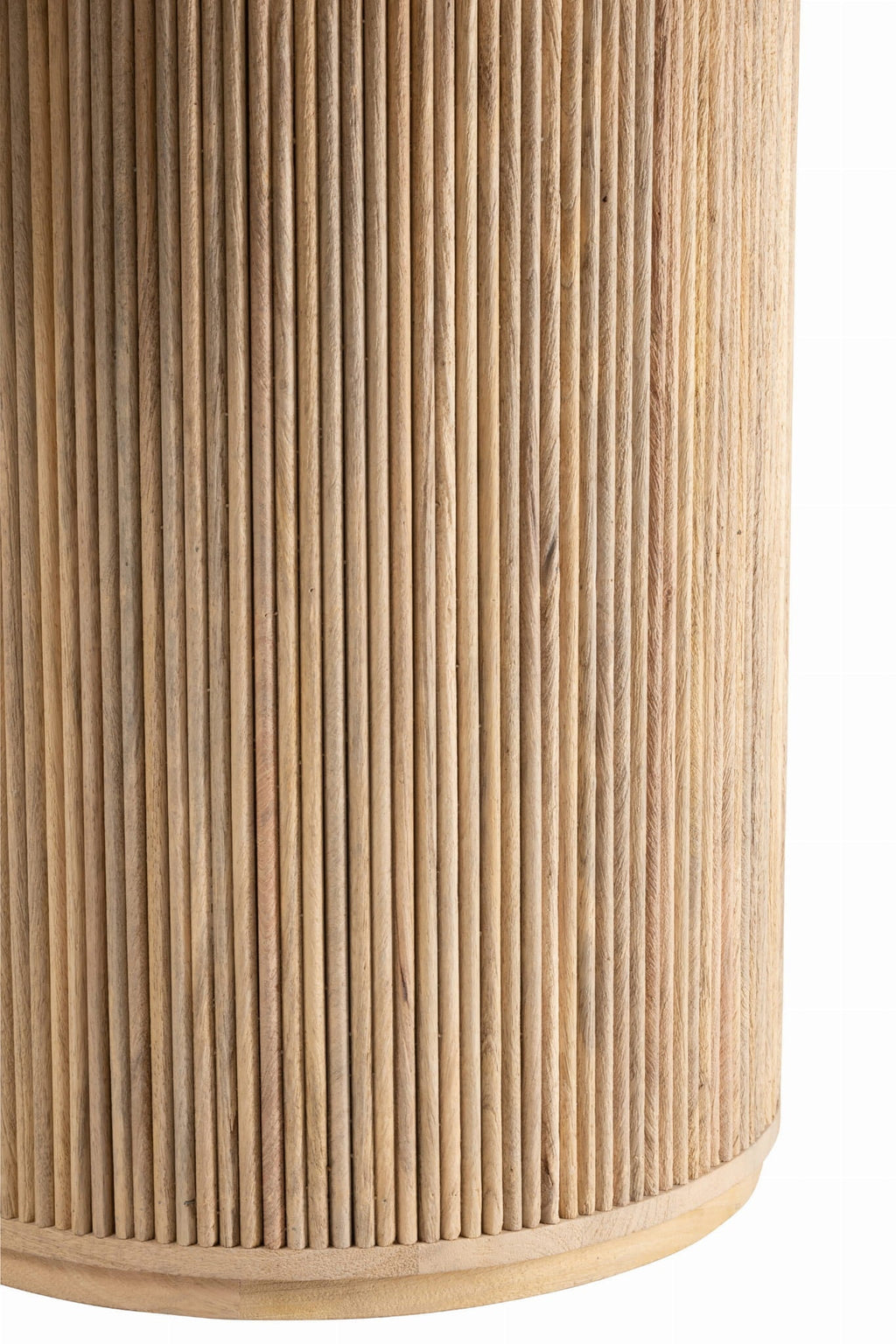 Stół do jadalni Vincent okrągły naturalny 120 cm drewno mango J - LINE