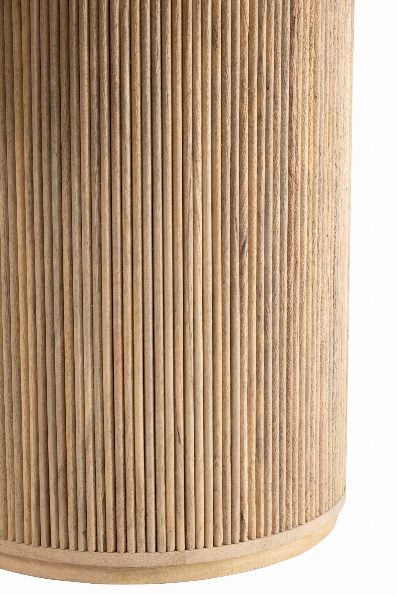 Stół do jadalni Vincent okrągły naturalny 120 cm drewno mango J - LINE