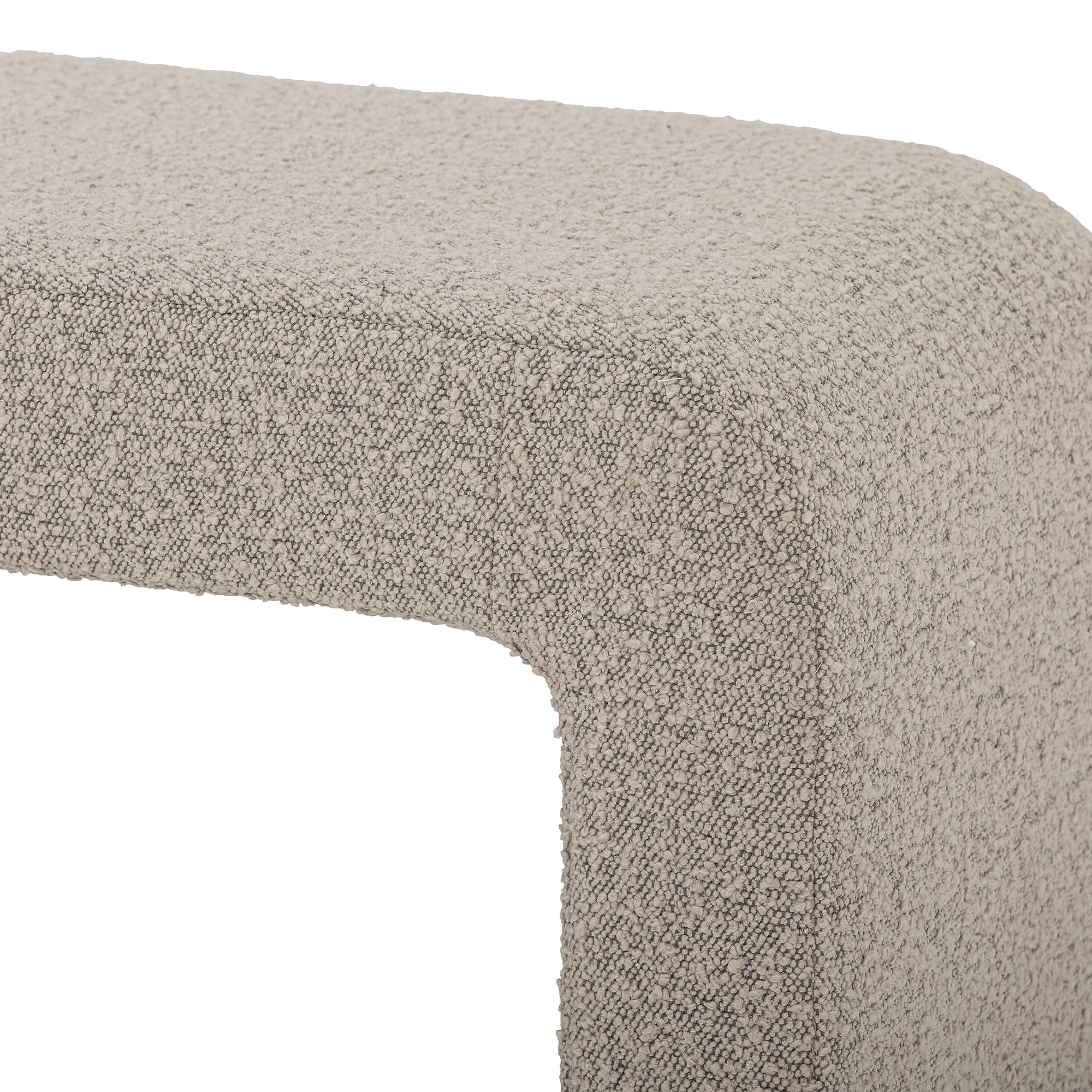 Stołek Bobbie boucle puf beżowy 70xH45x40 cm Bloomingville