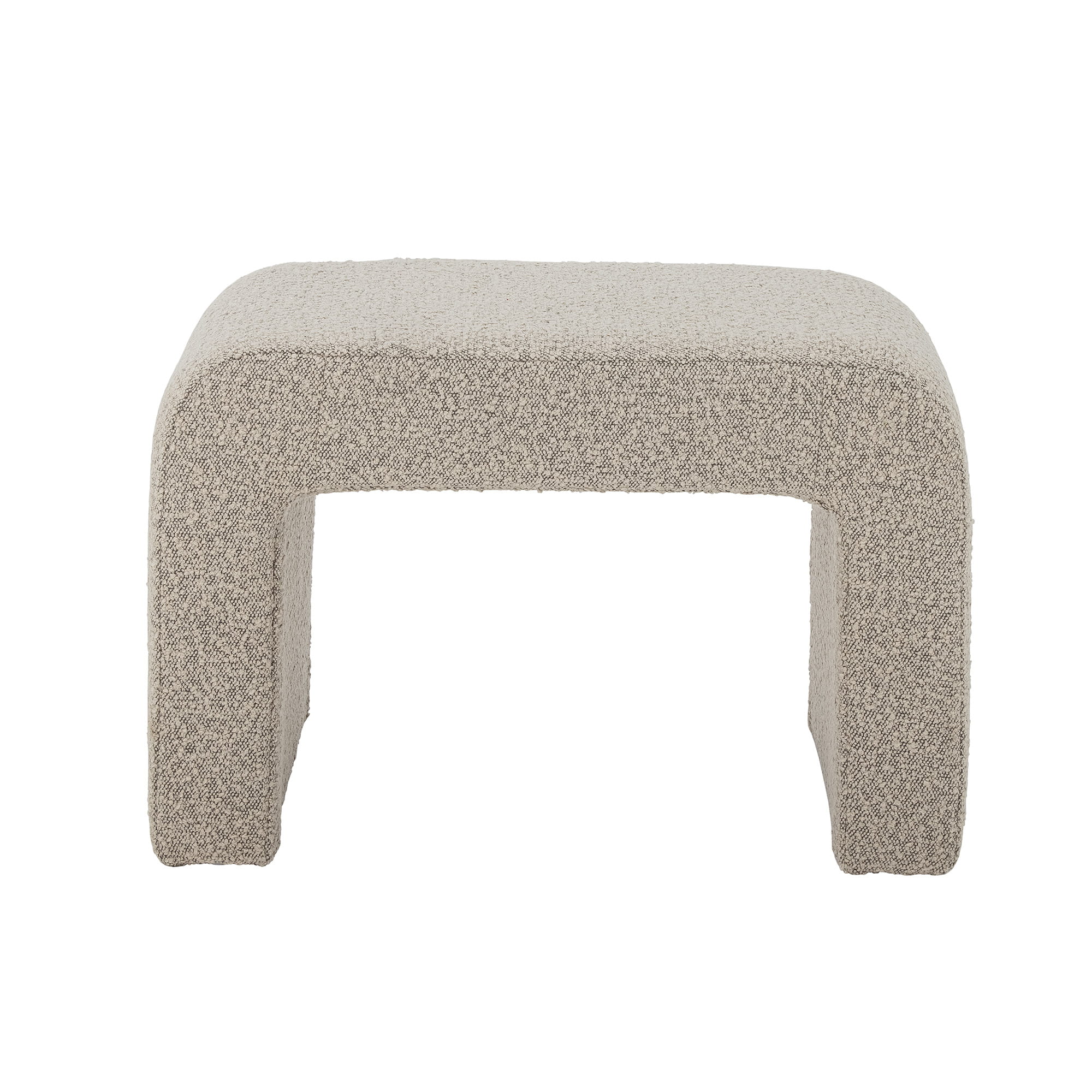Stołek Bobbie boucle puf beżowy 70xH45x40 cm Bloomingville