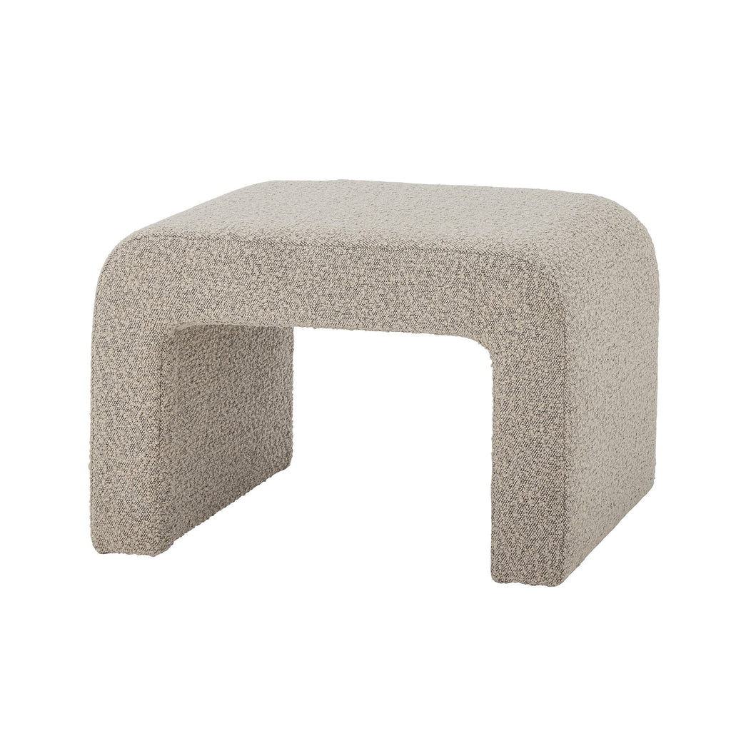 Stołek Bobbie boucle puf beżowy 70xH45x40 cm Bloomingville