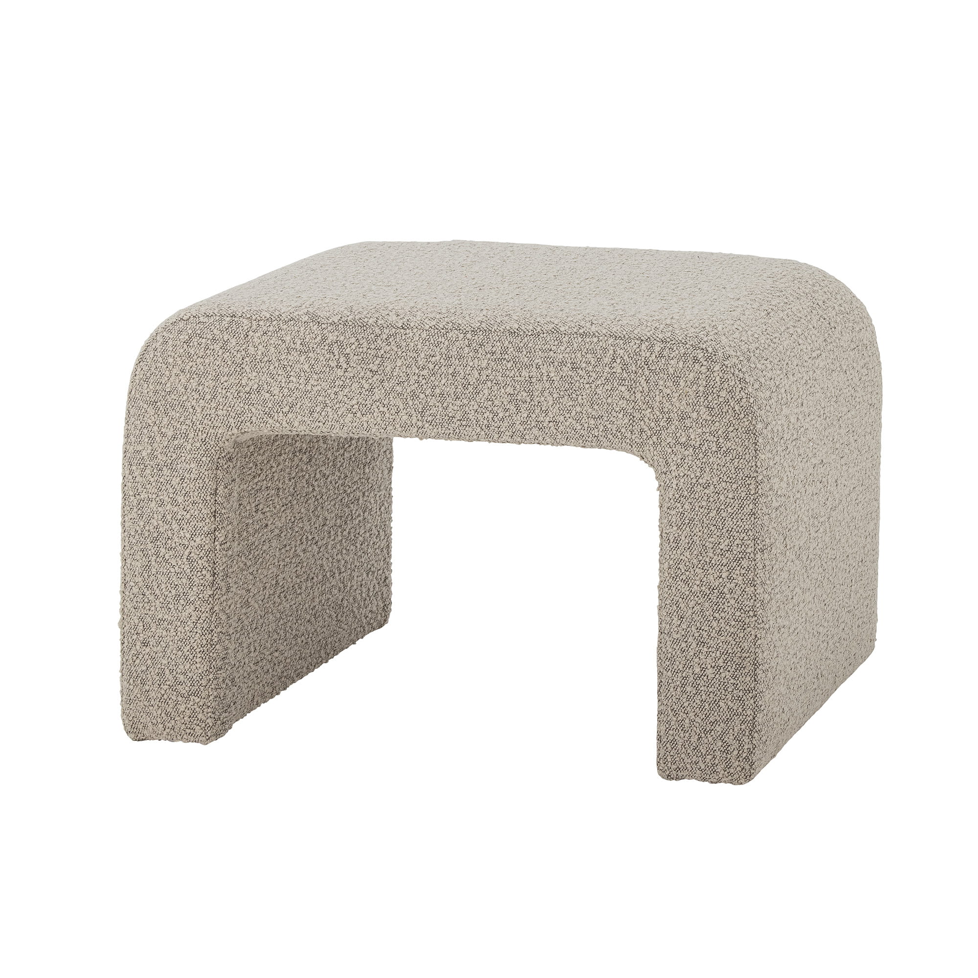 Stołek Bobbie boucle puf beżowy 70xH45x40 cm Bloomingville