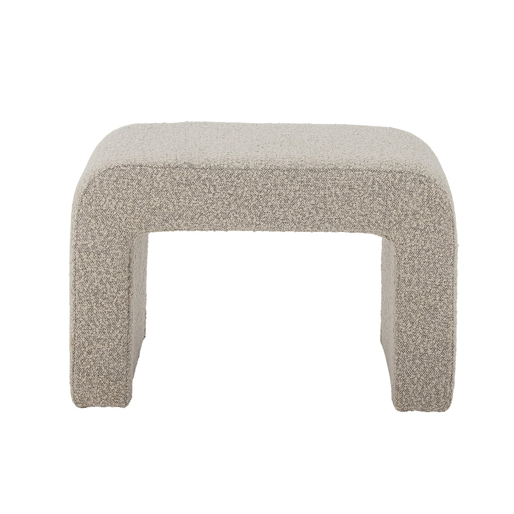 Stołek Bobbie boucle puf beżowy 70xH45x40 cm Bloomingville