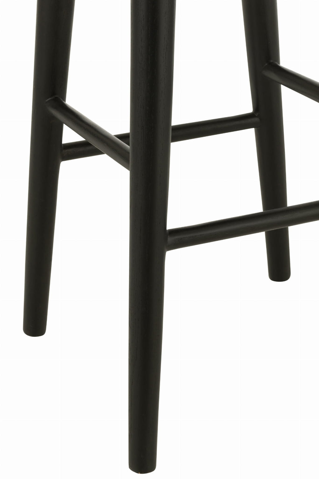 Stołek Farmhouse Mika 66 cm barowy czarny z drewna tekowego J - LINE