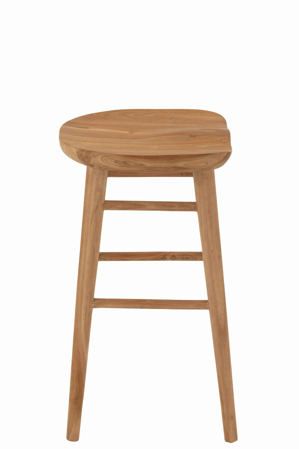 Stołek Farmhouse Mika 66 cm barowy z drewna tekowego J - LINE