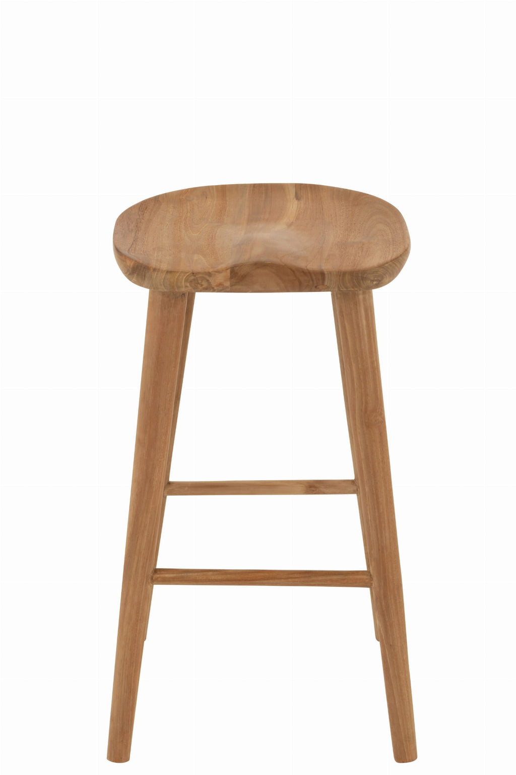 Stołek Farmhouse Mika 66 cm barowy z drewna tekowego J - LINE