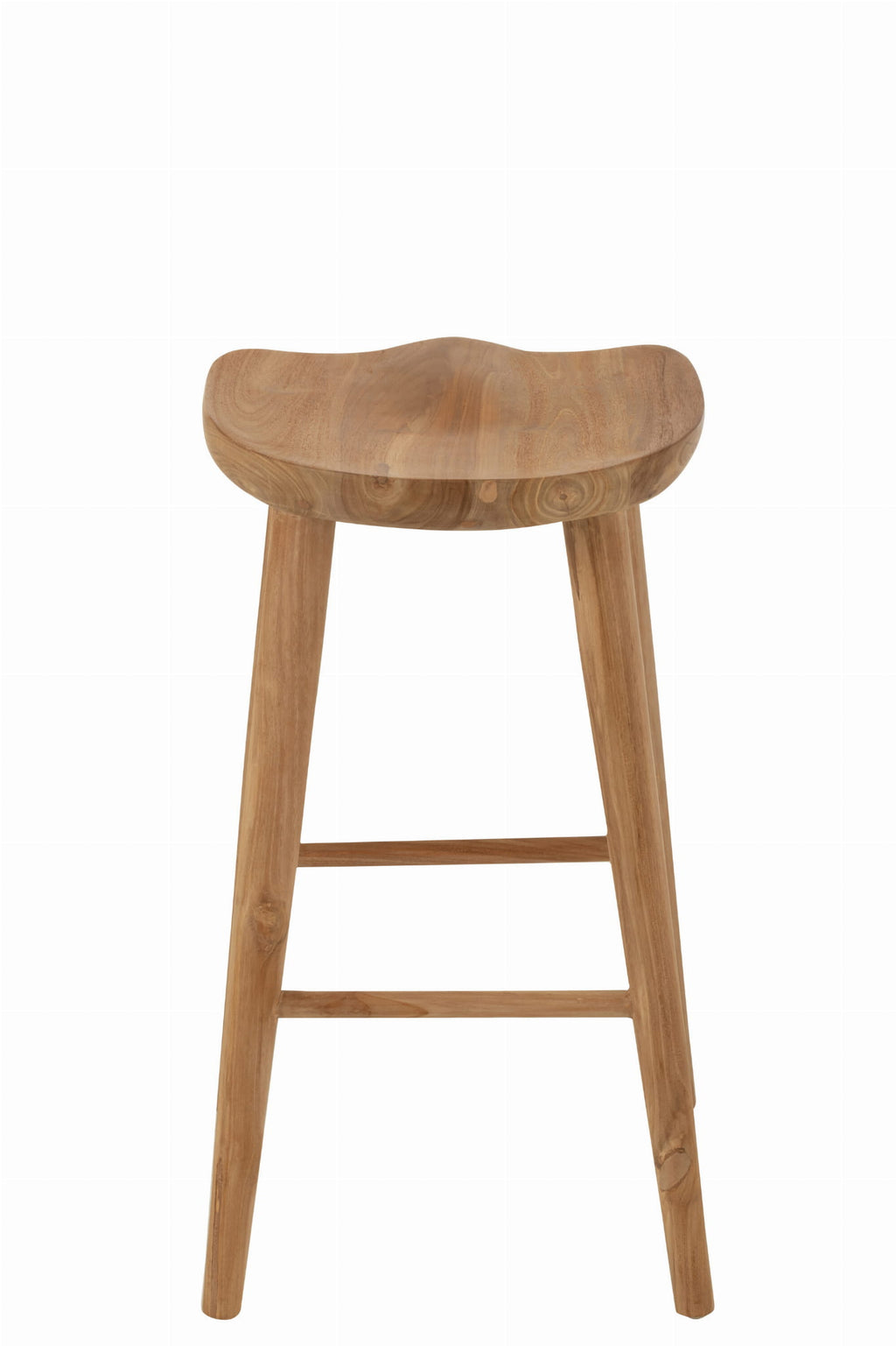 Stołek Farmhouse Mika 66 cm barowy z drewna tekowego J - LINE