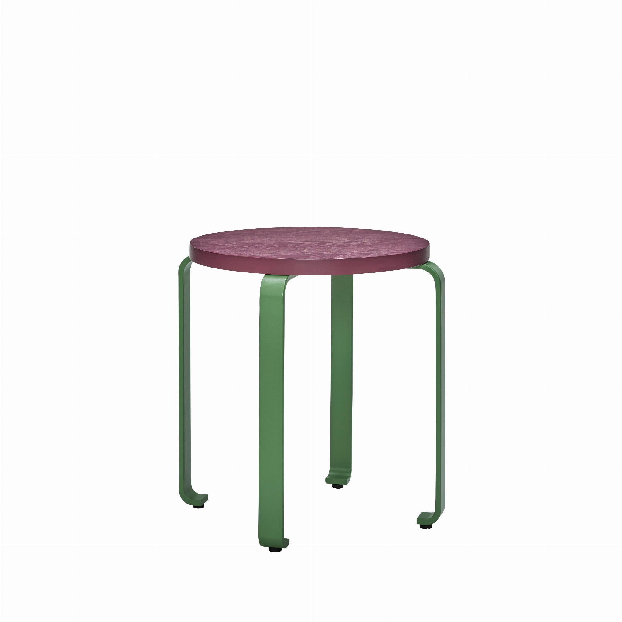 Stołek Smile bordowy/zielony ø46xh46,5cm Hübsch