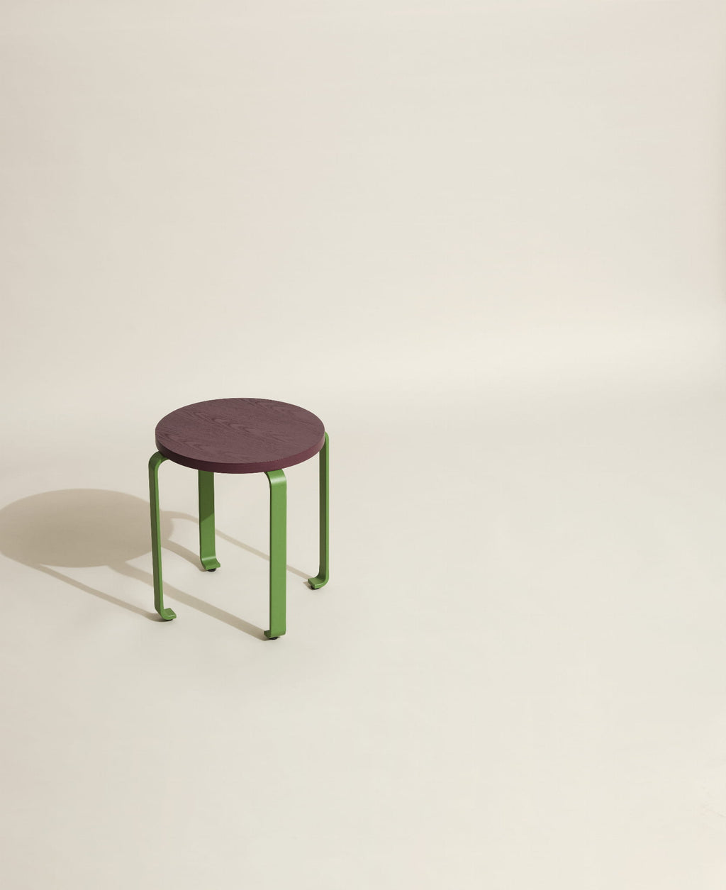 Stołek Smile bordowy/zielony ø46xh46,5cm Hübsch