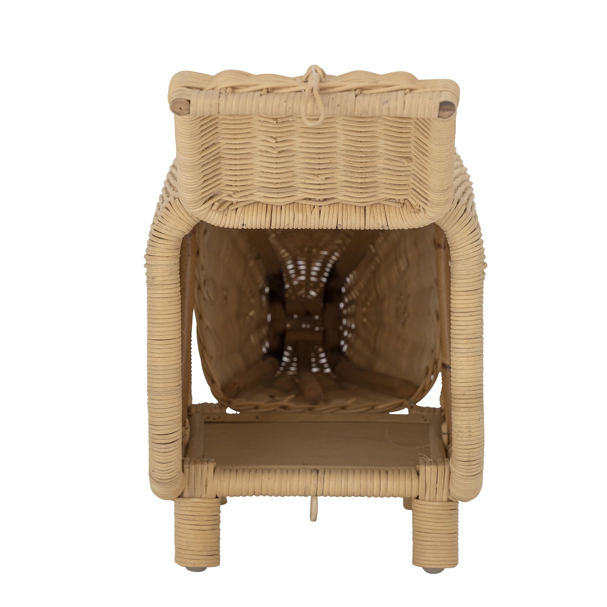 Stołek Soffe z miejscem do przechowywania naturalny rattan Bloomingville Mini