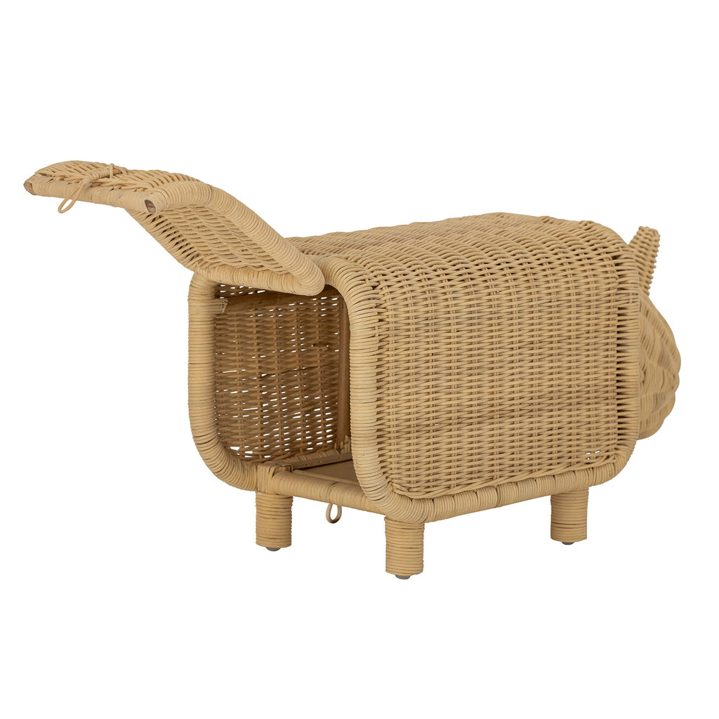 Stołek Soffe z miejscem do przechowywania naturalny rattan Bloomingville Mini