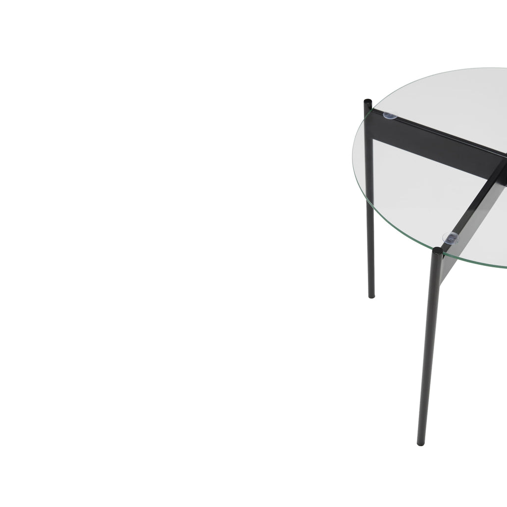 Stolik boczny Beam czarny ø45xh42cm Hübsch
