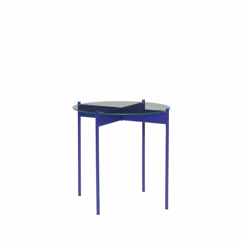 Stolik boczny Beam niebieski ø45xh42cm Hübsch