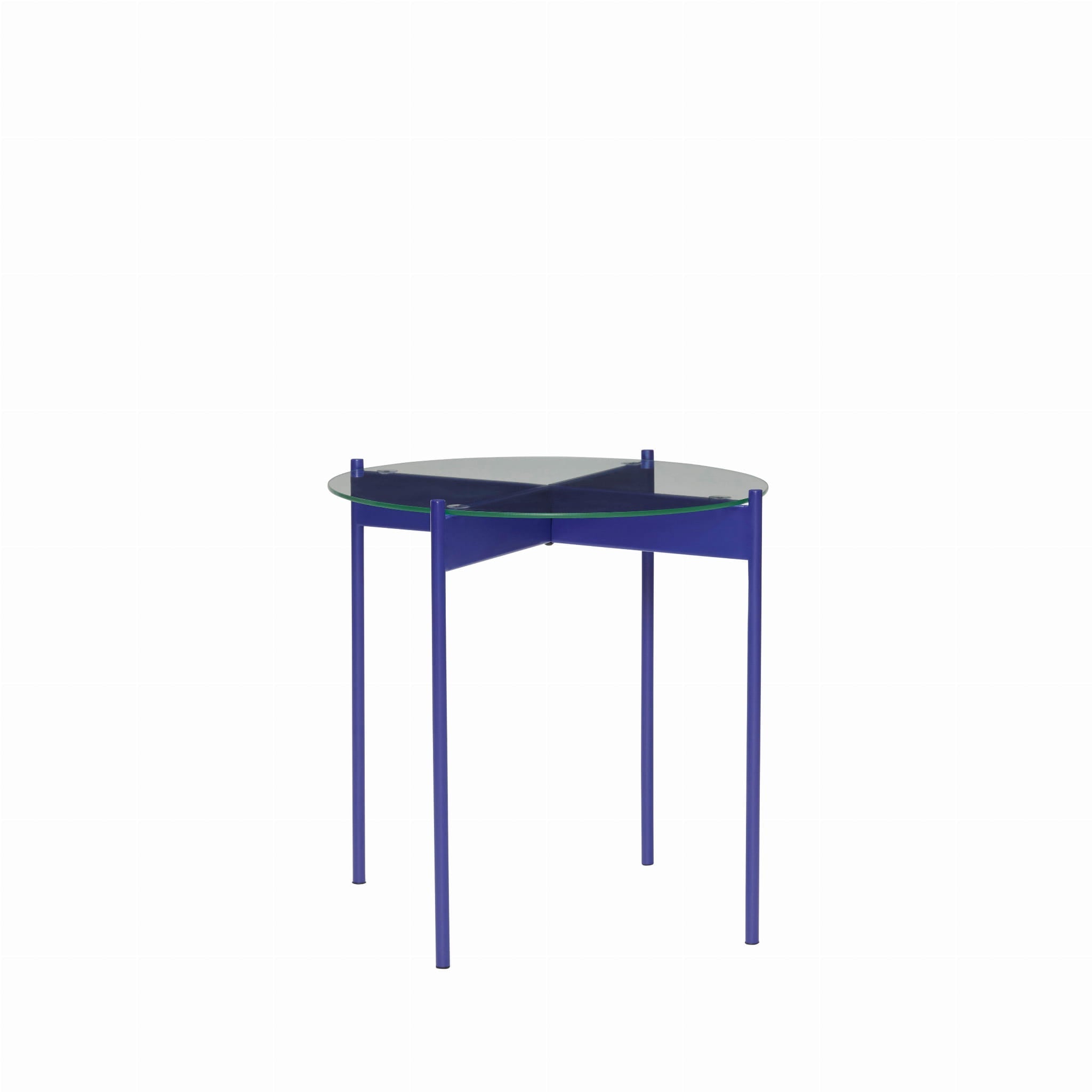 Stolik boczny Beam niebieski ø45xh42cm Hübsch