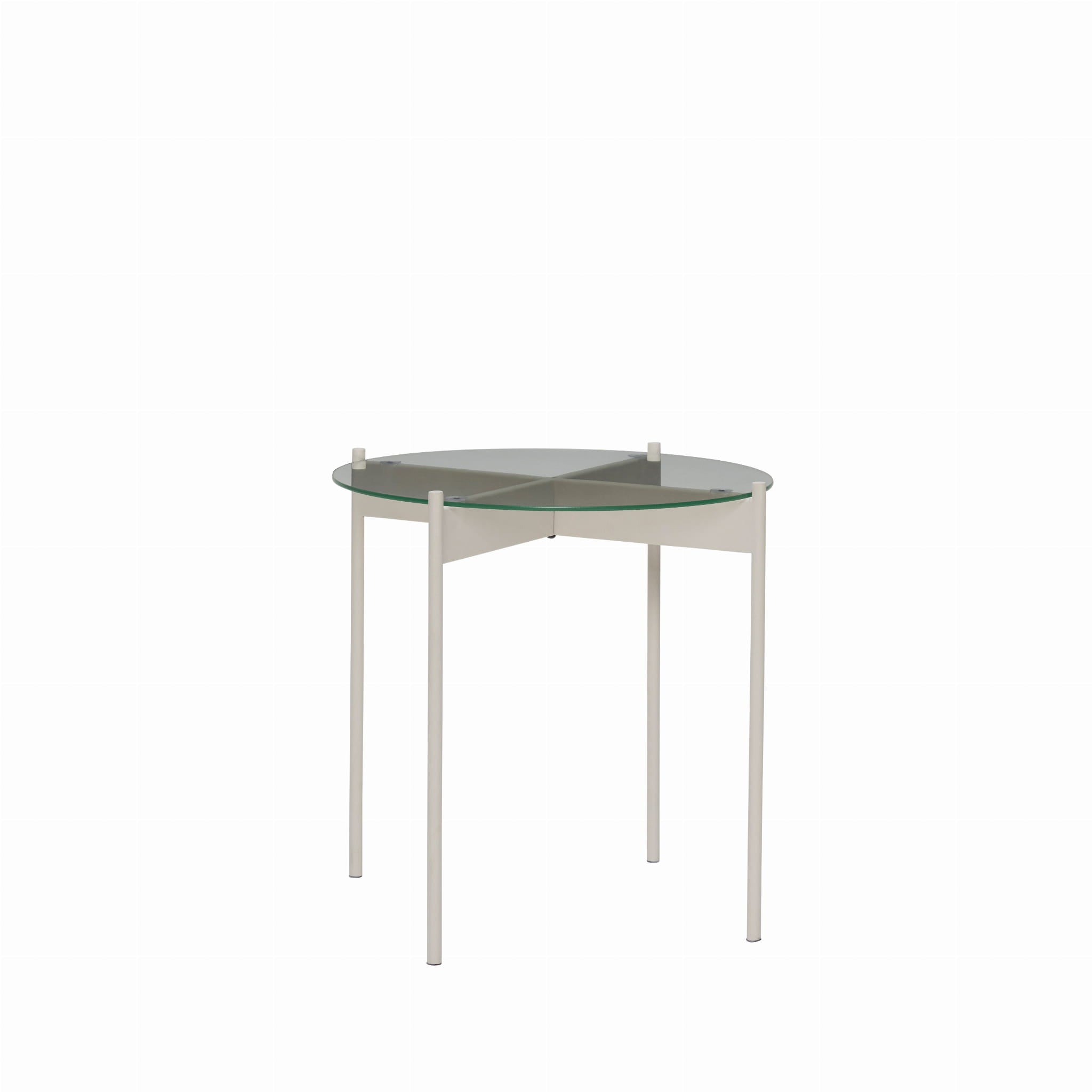 Stolik boczny Beam piaskowy ø45xh42cm Hübsch
