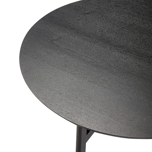 Stolik Fjord kawowy czarny drewno ø80xh42cm Hübsch