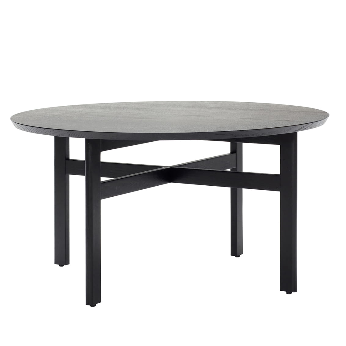 Stolik Fjord kawowy czarny drewno ø80xh42cm Hübsch