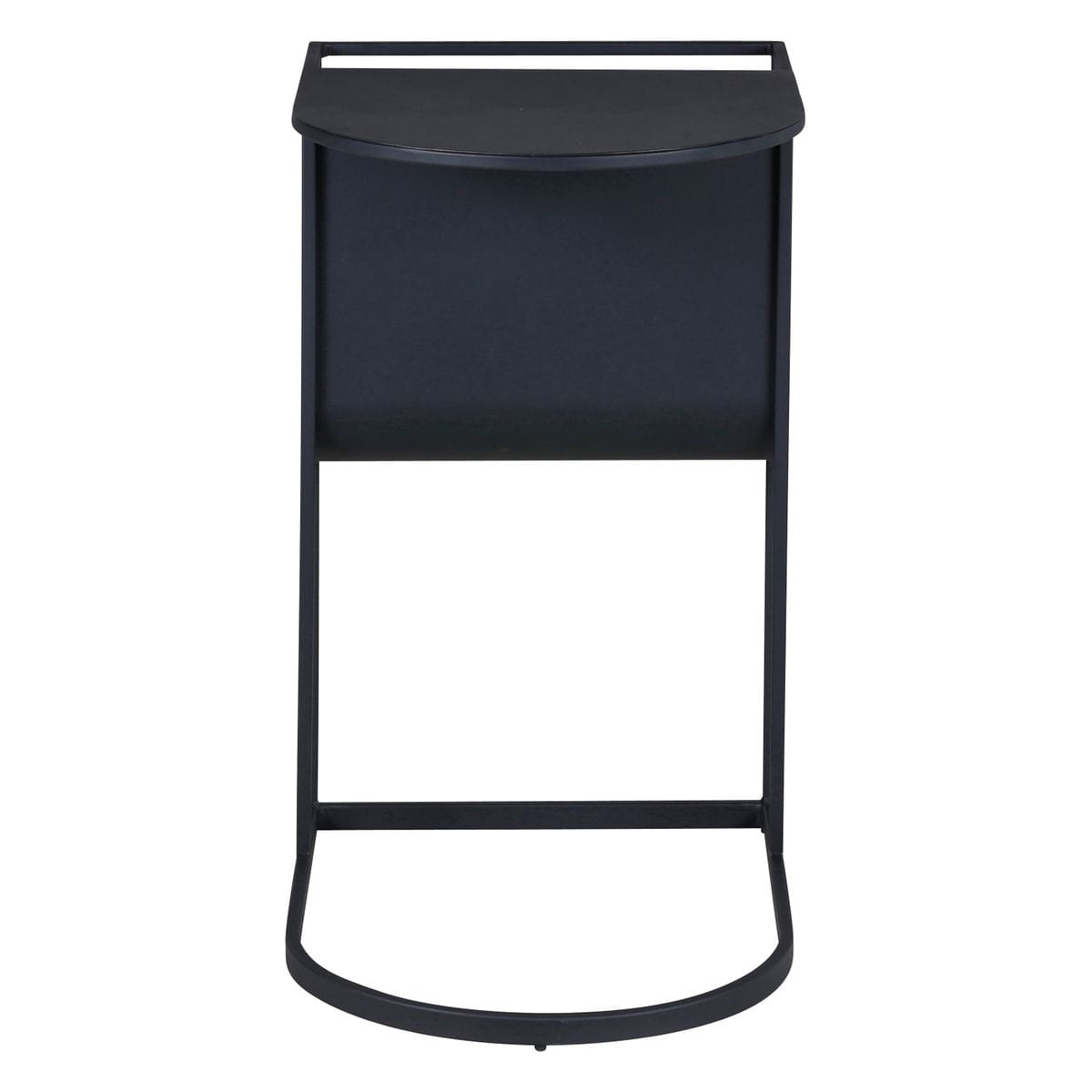 Stolik Grayson z gazetownikiem metalowy czarny 45x35x60 cm Zago