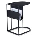 Stolik Grayson z gazetownikiem metalowy czarny 45x35x60 cm Zago