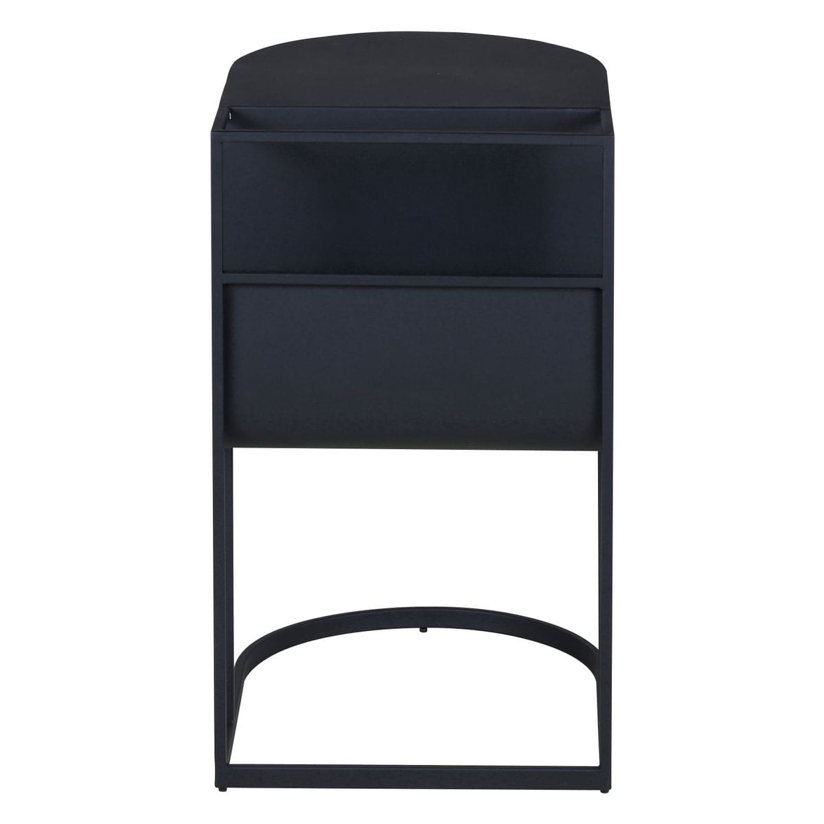Stolik Grayson z gazetownikiem metalowy czarny 45x35x60 cm Zago