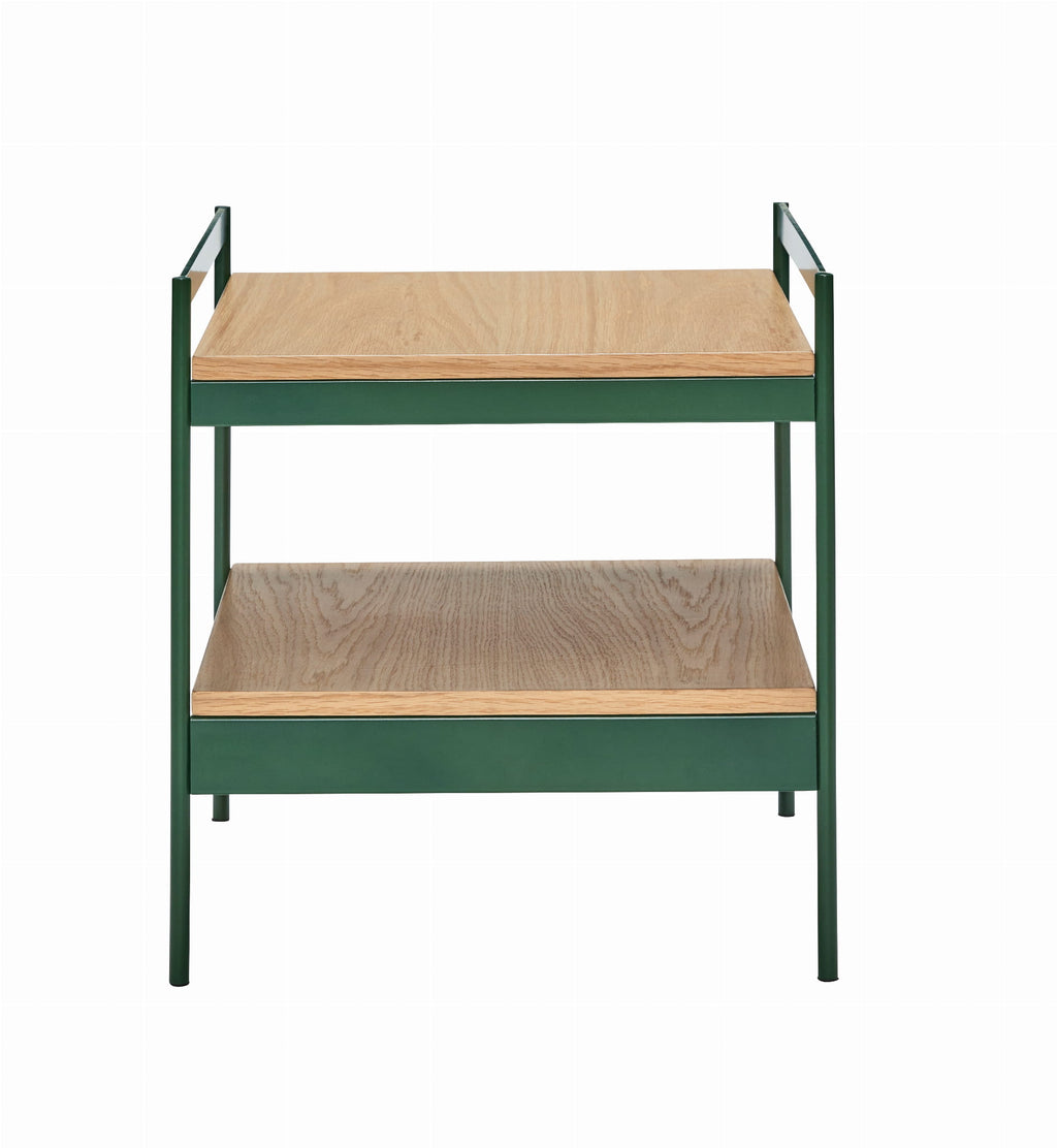 Stolik Jaunty zielony/naturalny 43x43xh45cm Hübsch