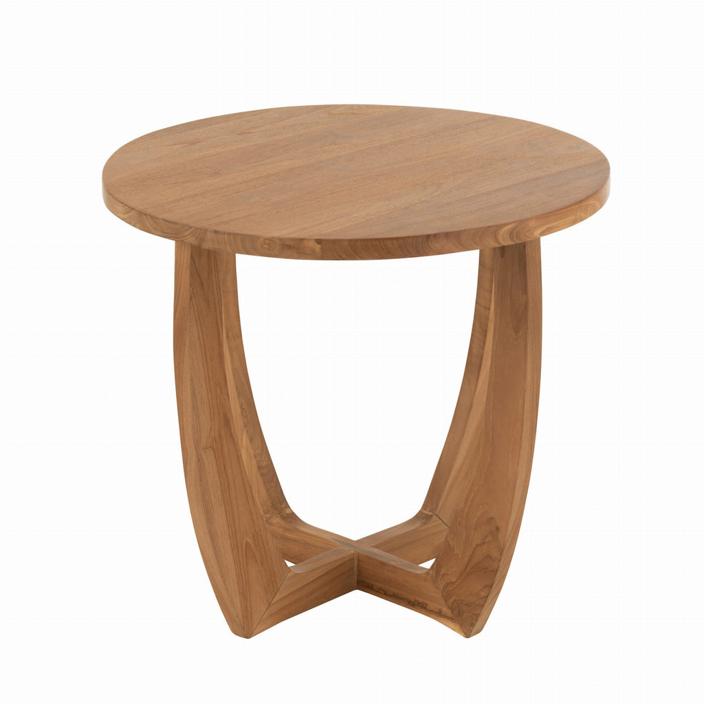 Stolik kawowy Bruni drewno tekowe ø60x55 cm J - LINE