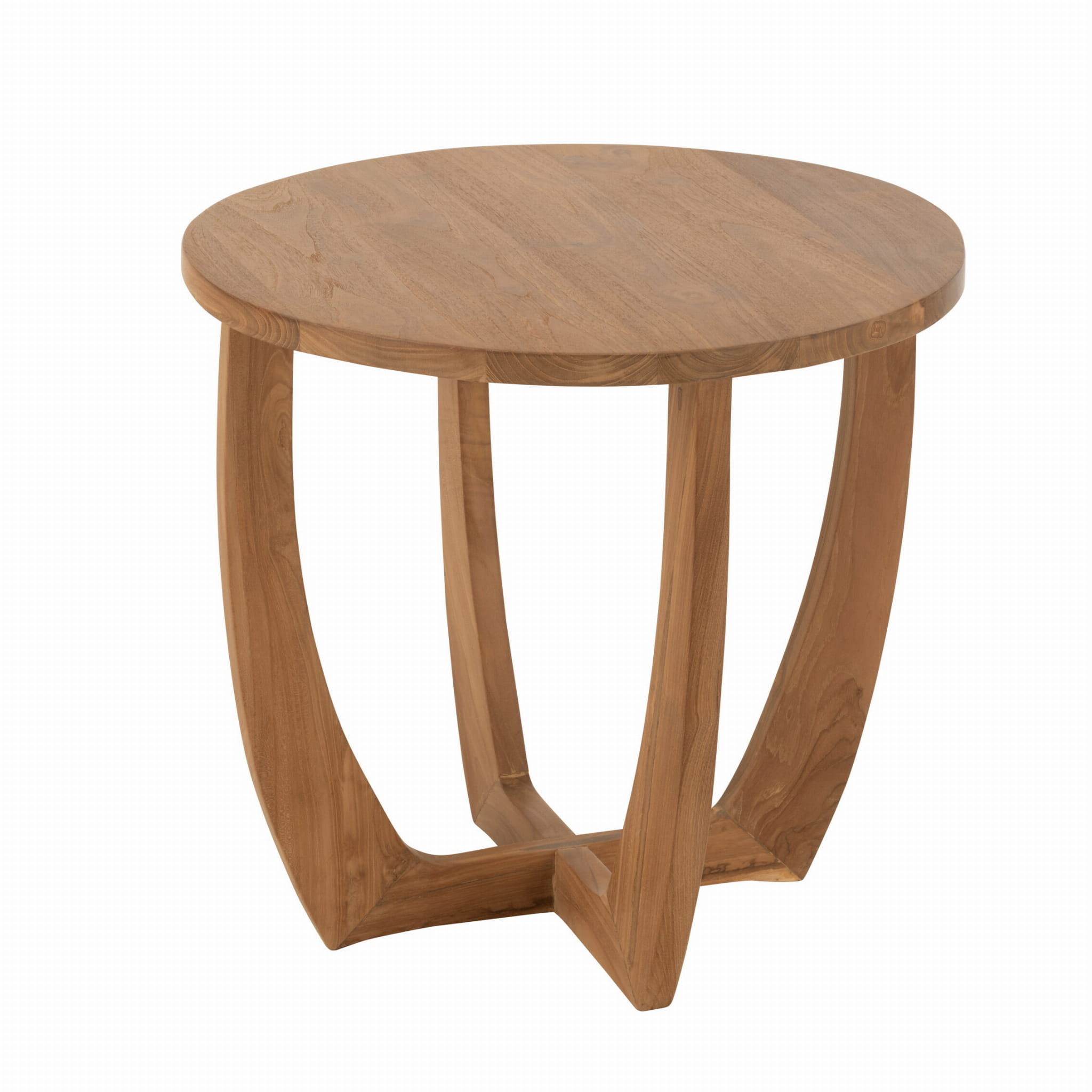 Stolik kawowy Bruni drewno tekowe ø60x55 cm J - LINE