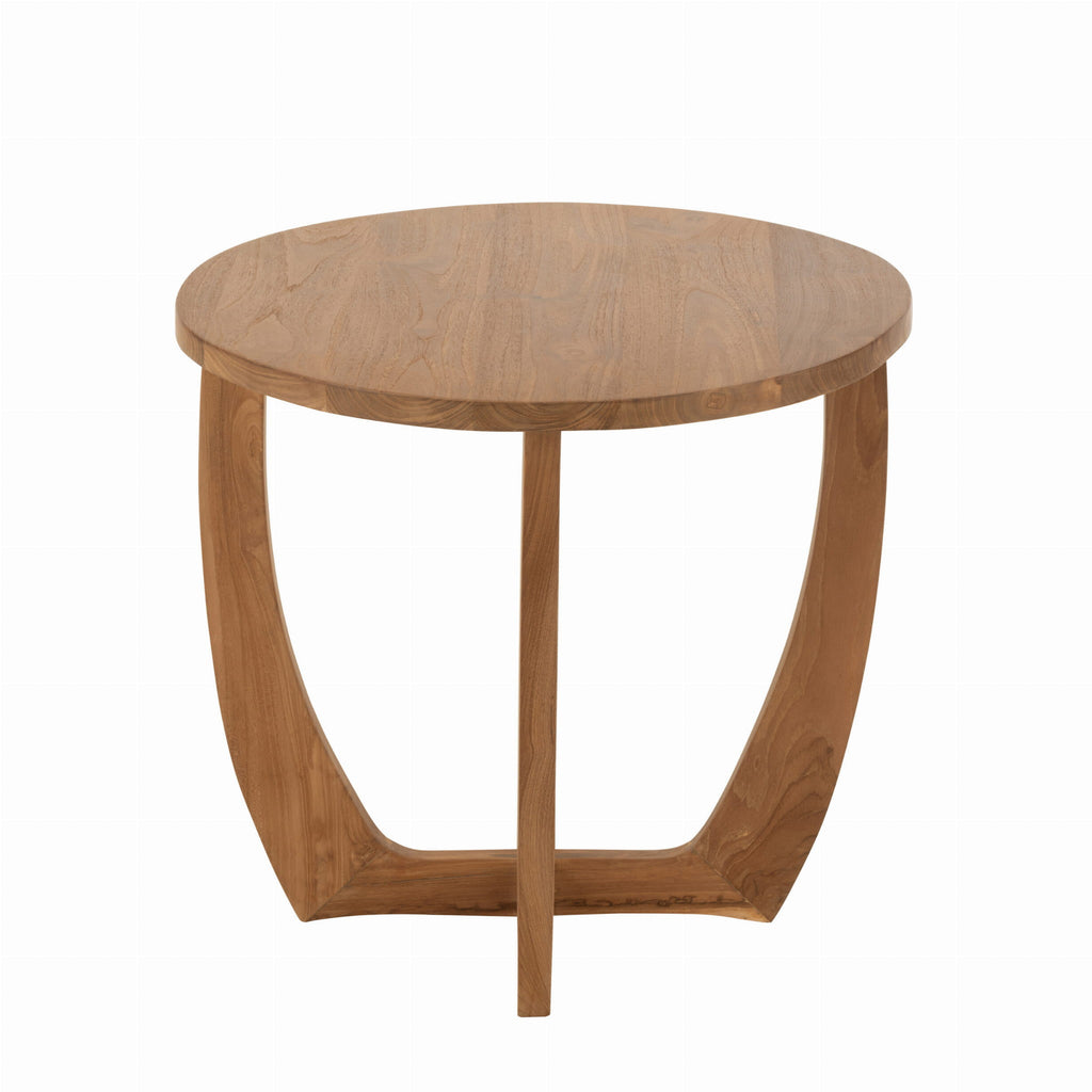 Stolik kawowy Bruni drewno tekowe ø60x55 cm J - LINE
