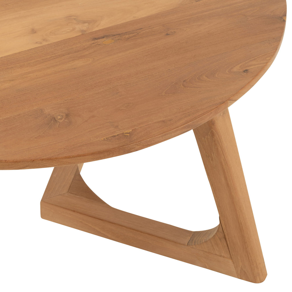 Stolik kawowy Bruni drewno tekowe ø80x45 cm J - LINE